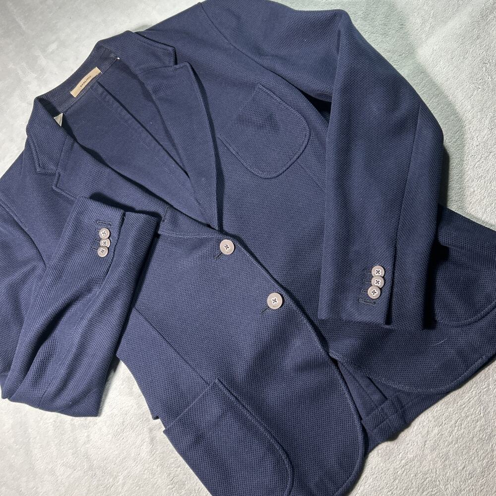 Boglioli Two Button Sport Coat Cardigan Jacket Women 46 Small Knit Ulster Collar